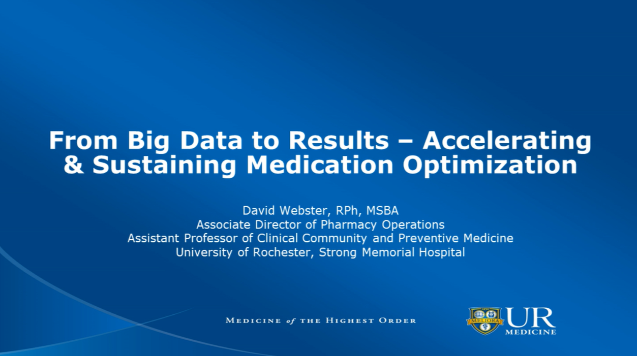 From big data to results: accelerating and sustaining medication optimization