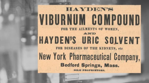Hayden's Viburnum Compound Vintage Ad