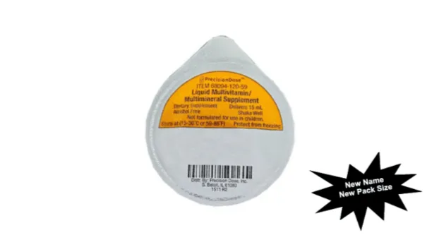 New Name, New Pack Size: Liquid Multivitamin/ Multimineral Supplement 