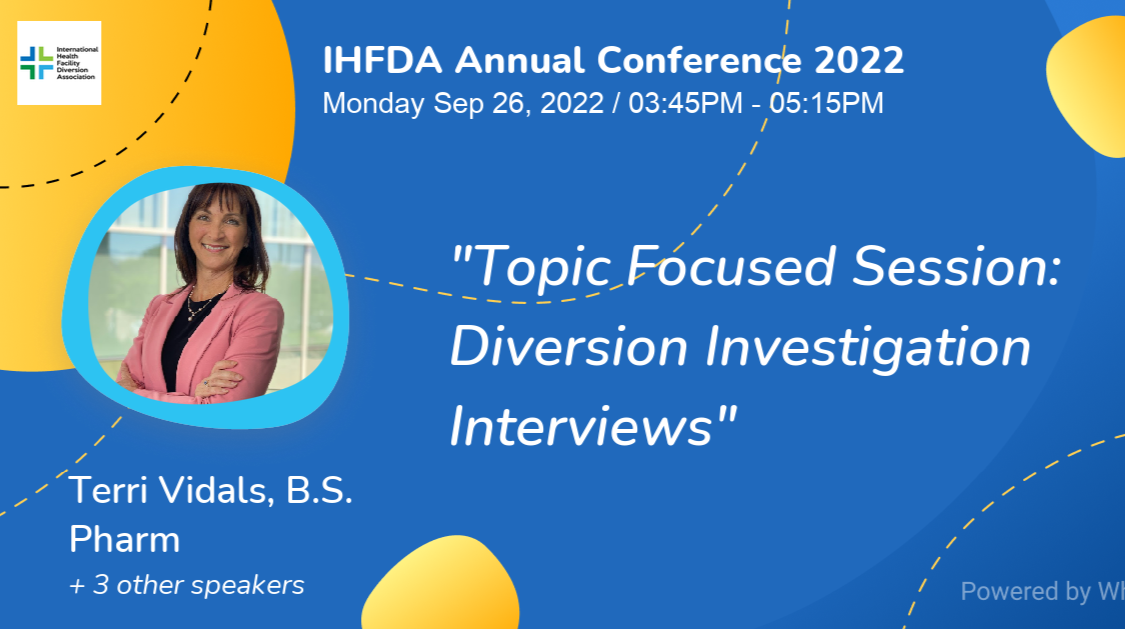 Rxpert Solutions’ Terri Vidals will be speaking at the IHFDA Annual Conference
