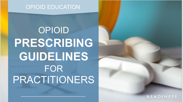 opioid prescribing guidelines readiness